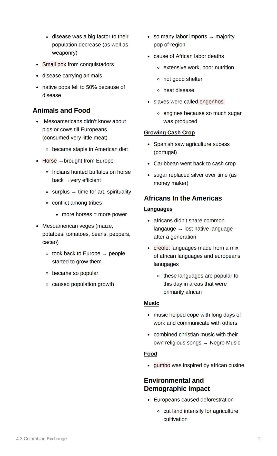 # 4.3 Columbian Exchange
Date
12/4/22
Files & media
Page Numbers 2019-214
Quizlet
time period
1450-1750
EQ: what were the causes of