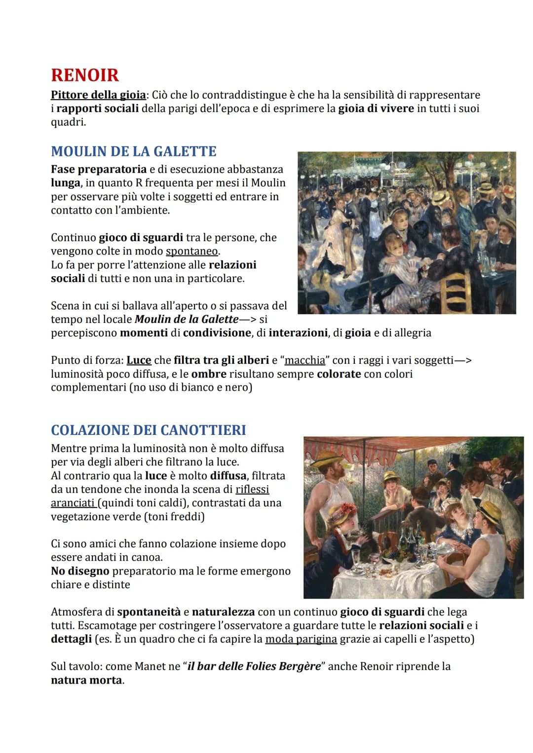 # Impressionismo
Nasce in Francia (1874). È ispirato da movimenti artistici come il Realismo (in
quanto hanno in comune l'attenzione a scen
