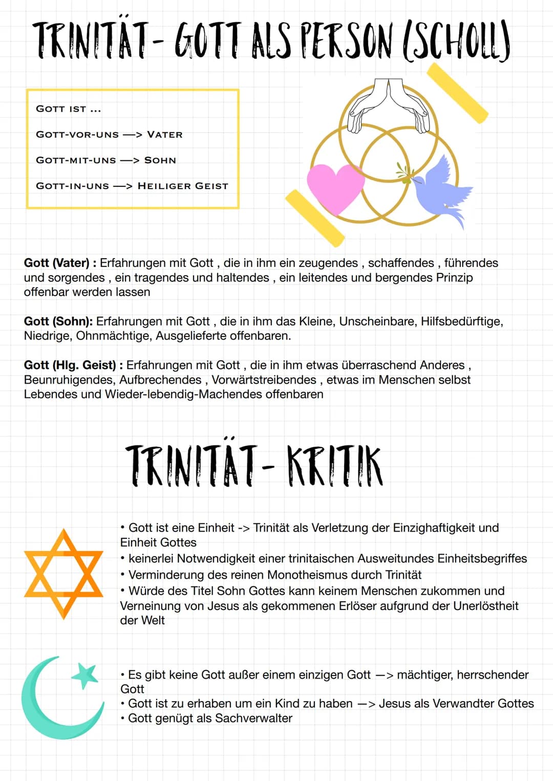 # Gottesrede
## Wie kann ich von Gott sprechen ?
• Das Sprechen von Gott gestaltet sich schwierig, da er unsichtbar ist und
unsere Sprache
