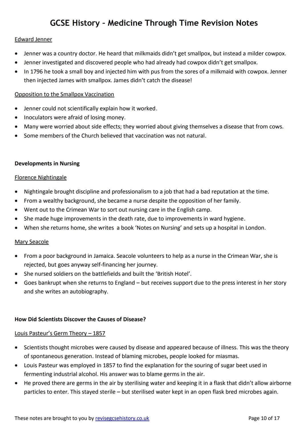 # GCSE History - Medicine Through Time Revision Notes
TOPIC 5-MEDIEVAL
Background Information
- Wars destroyed the Roman public health sy