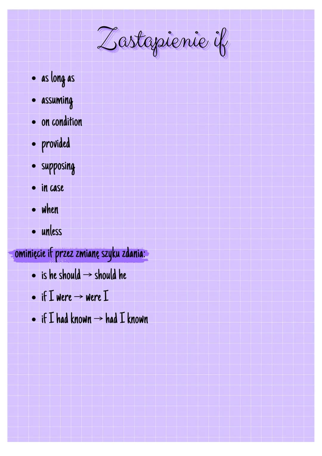 # CONDITIONALS
ogólnie:
Tryby warunkowe w języku angielskim, zwane conditionals, to struktury gramatyczne,
które opisują zdarzenia zależne