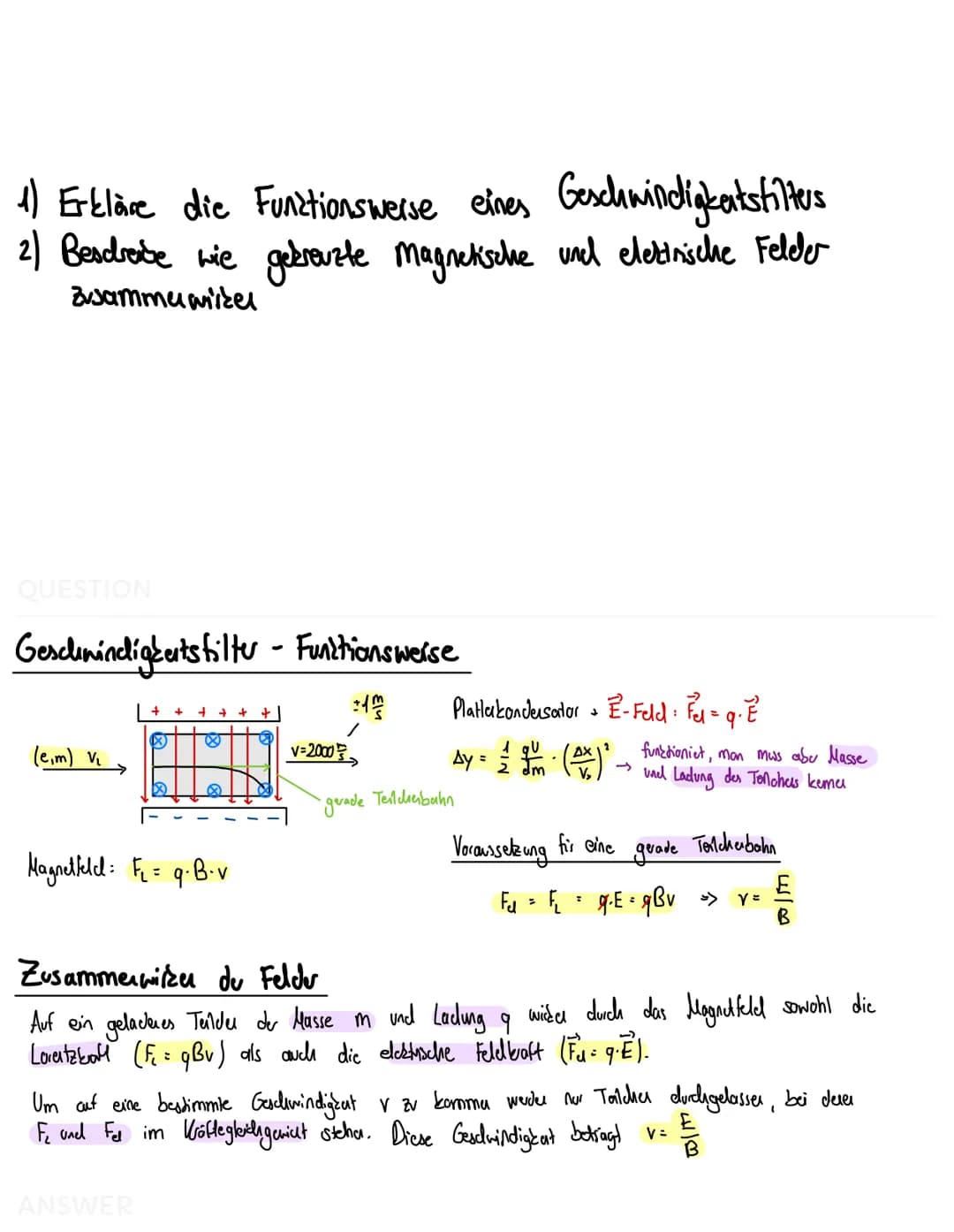 Physik Abi Lernzettel
von Julian Kurz
K2 2023 1) Definiere elestisches Feld
2) Erkläre das Coulomb - Gesetz
3) Beschreibe das Vehalter v