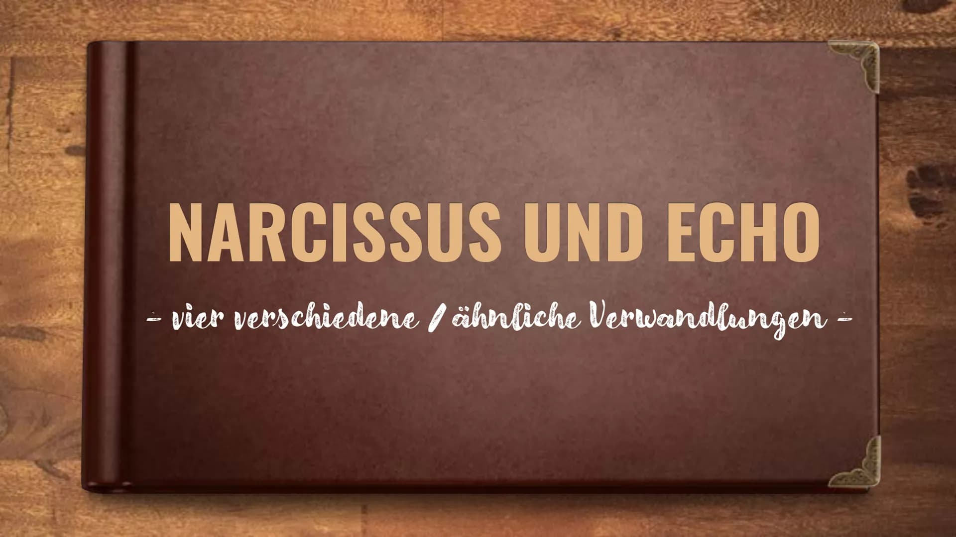 # NARCISSUS UND ECHO
- vier verschiedene / ähnliche Verwandlungen - # Gliederung
- Vorgeschichte
- Echo
- Junos Bestrafung und ihre Tücken
