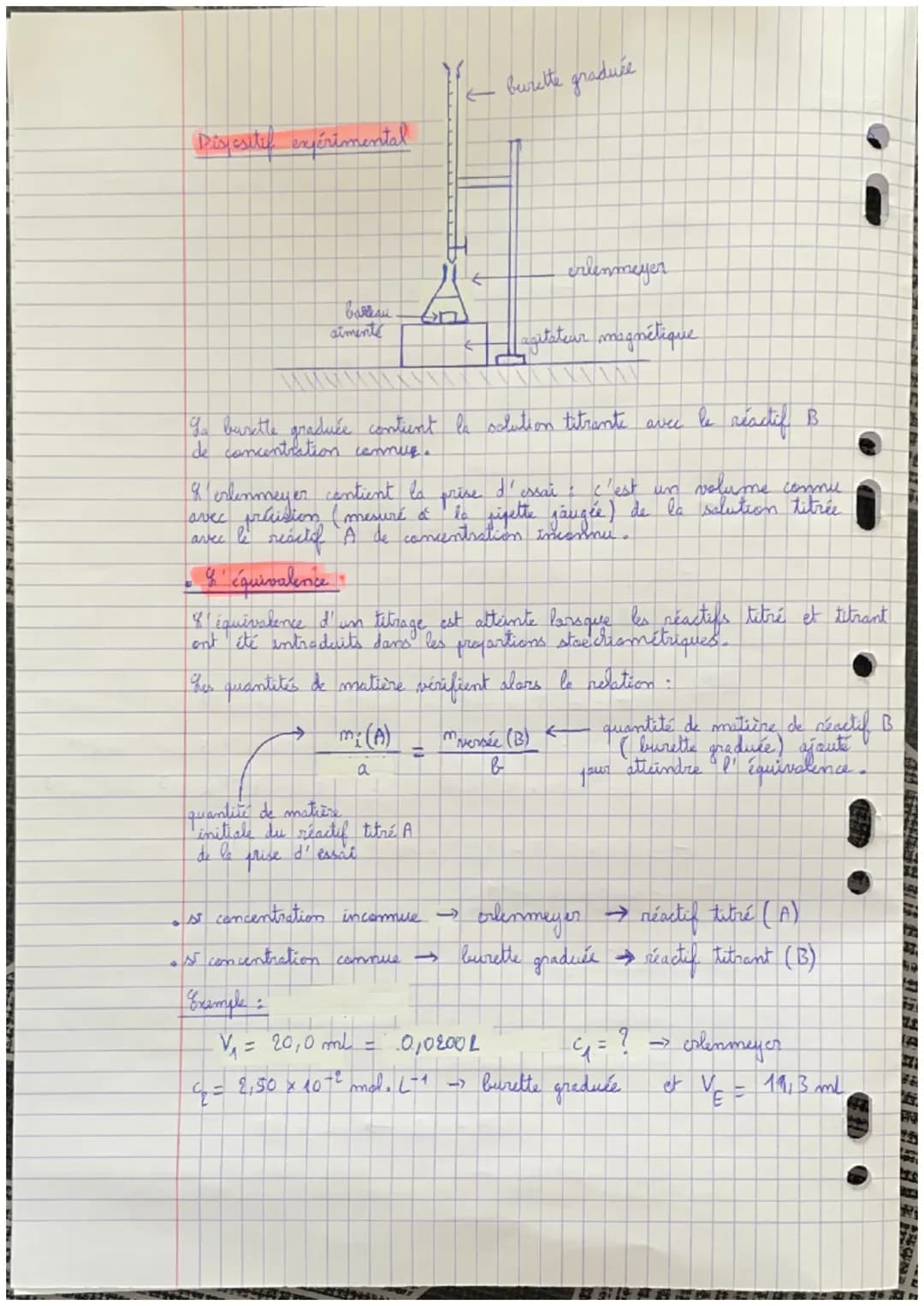 Chapitre 3: Amalyser un système chimique
Rayels:
quantity de
matière
(mal)
concentratio
en masse
(7/8)