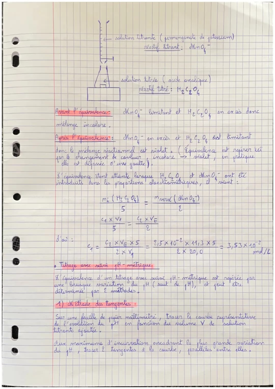 Chapitre 3: Amalyser un système chimique
Rayels:
quantity de
matière
(mal)
concentratio
en masse
(7/8)