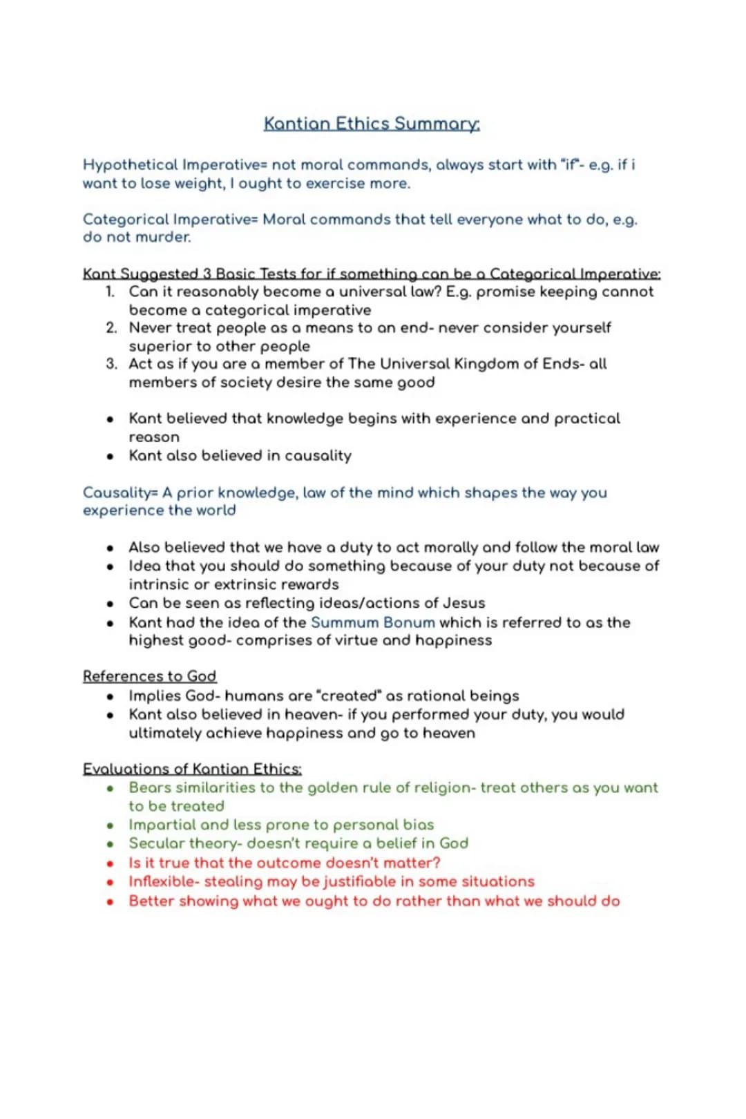 <p><strong>Hypothetical Imperative</strong></p>
<p>The hypothetical imperative does not involve moral commands but rather conditional state
