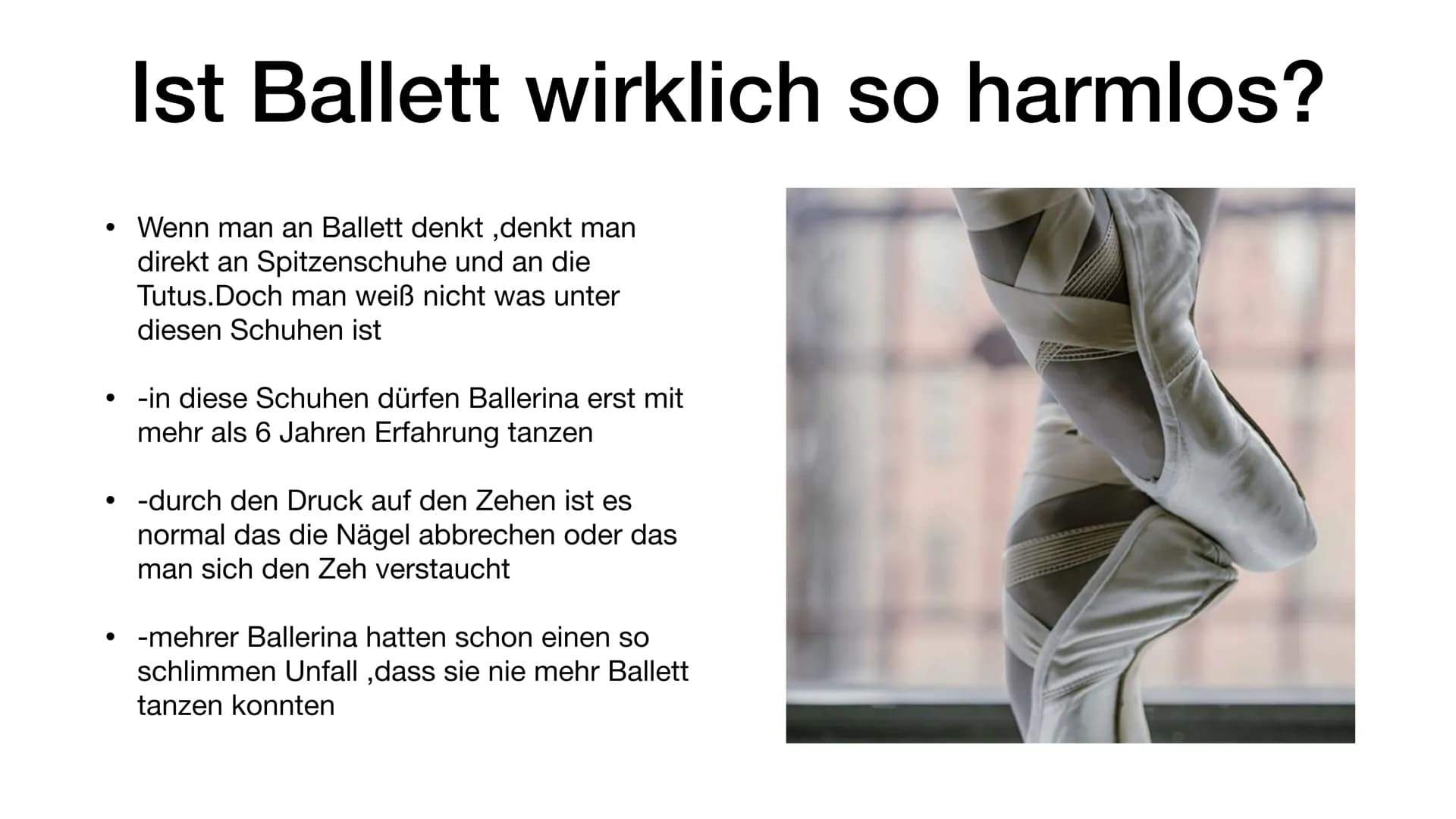 # PowerPoint
Präsentation von
Annina
BALLETT # „Ballett" was ist das?
-Ballett ist eine Tanzart wo Disziplin ein Muss ist
• -Ballett is