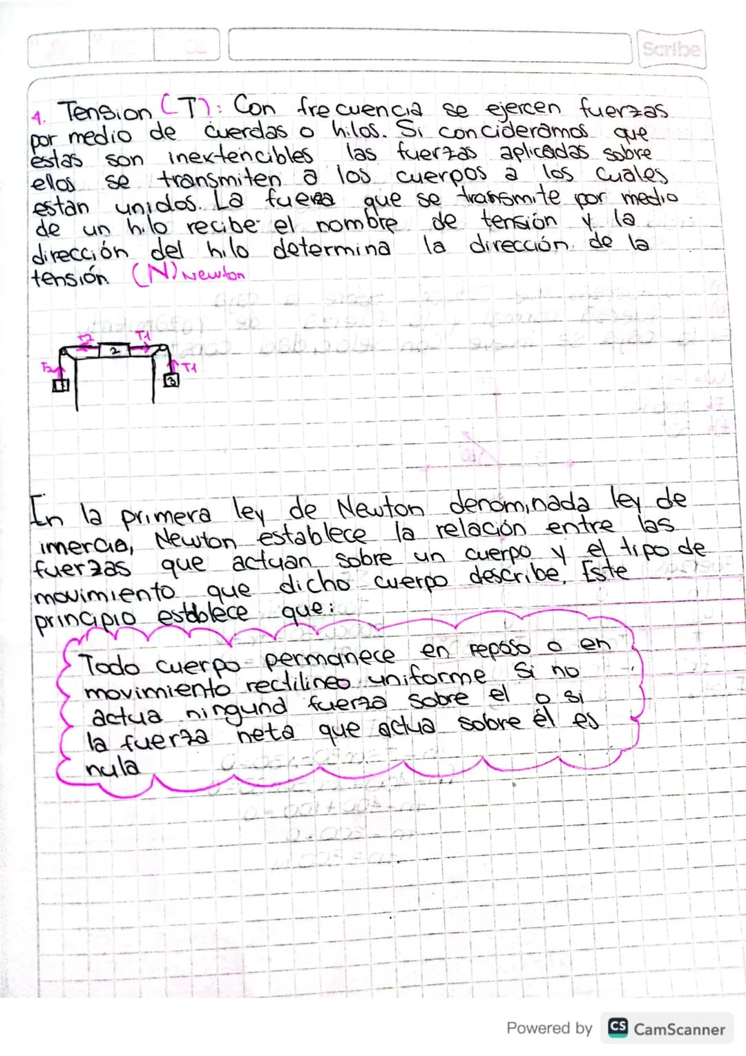 Scribe Primera ley de Newton
18 09 23
Fuerzas comunes.
1. Peso (w): Es la fuerza que ejerce la tierra
sobre los objetos, esta fuerza se b