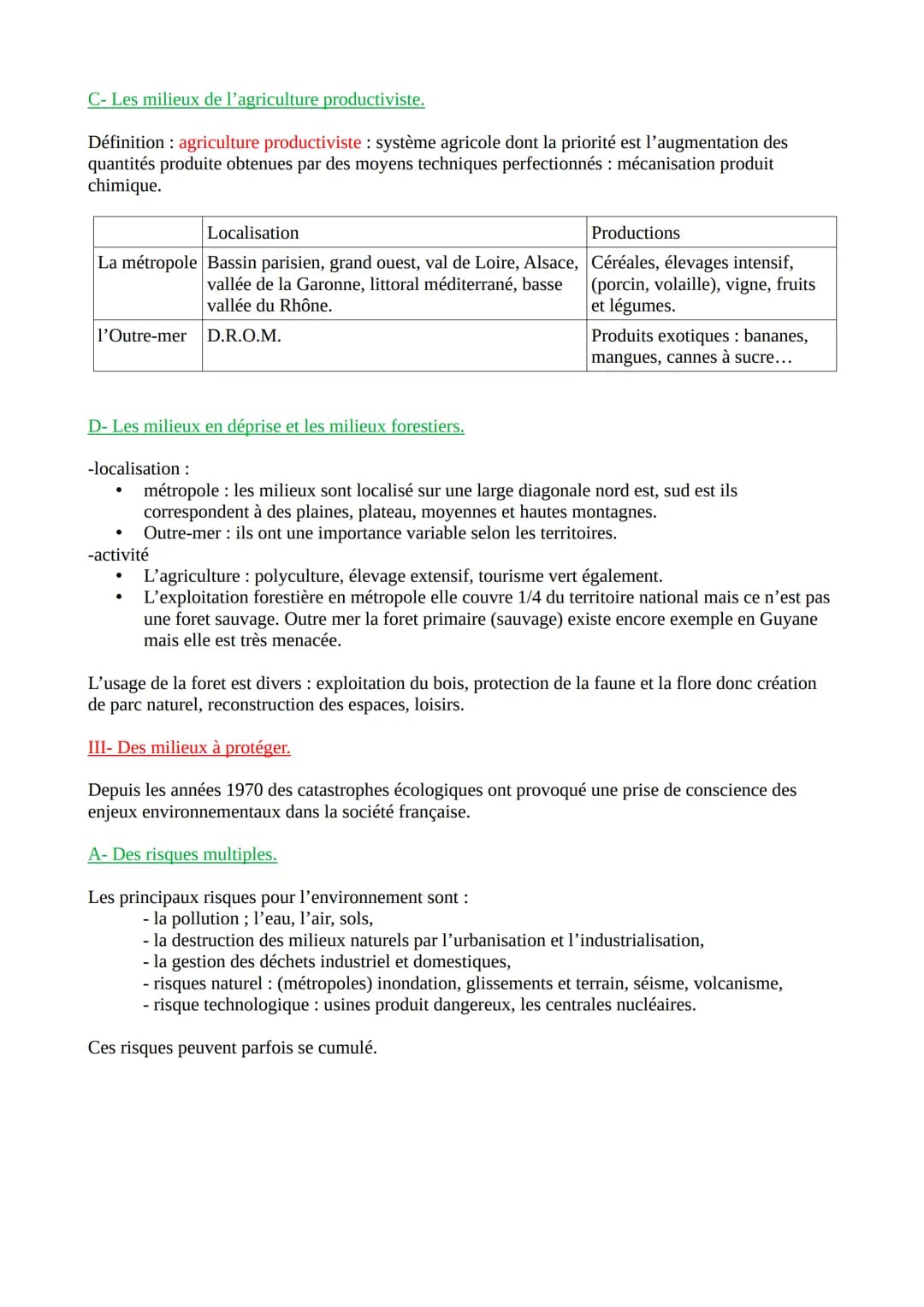 # La France des milieux métropolitains et ultramarins entre valorisation et protection
INTRO; Par sa superficie et sa situation géographiqu