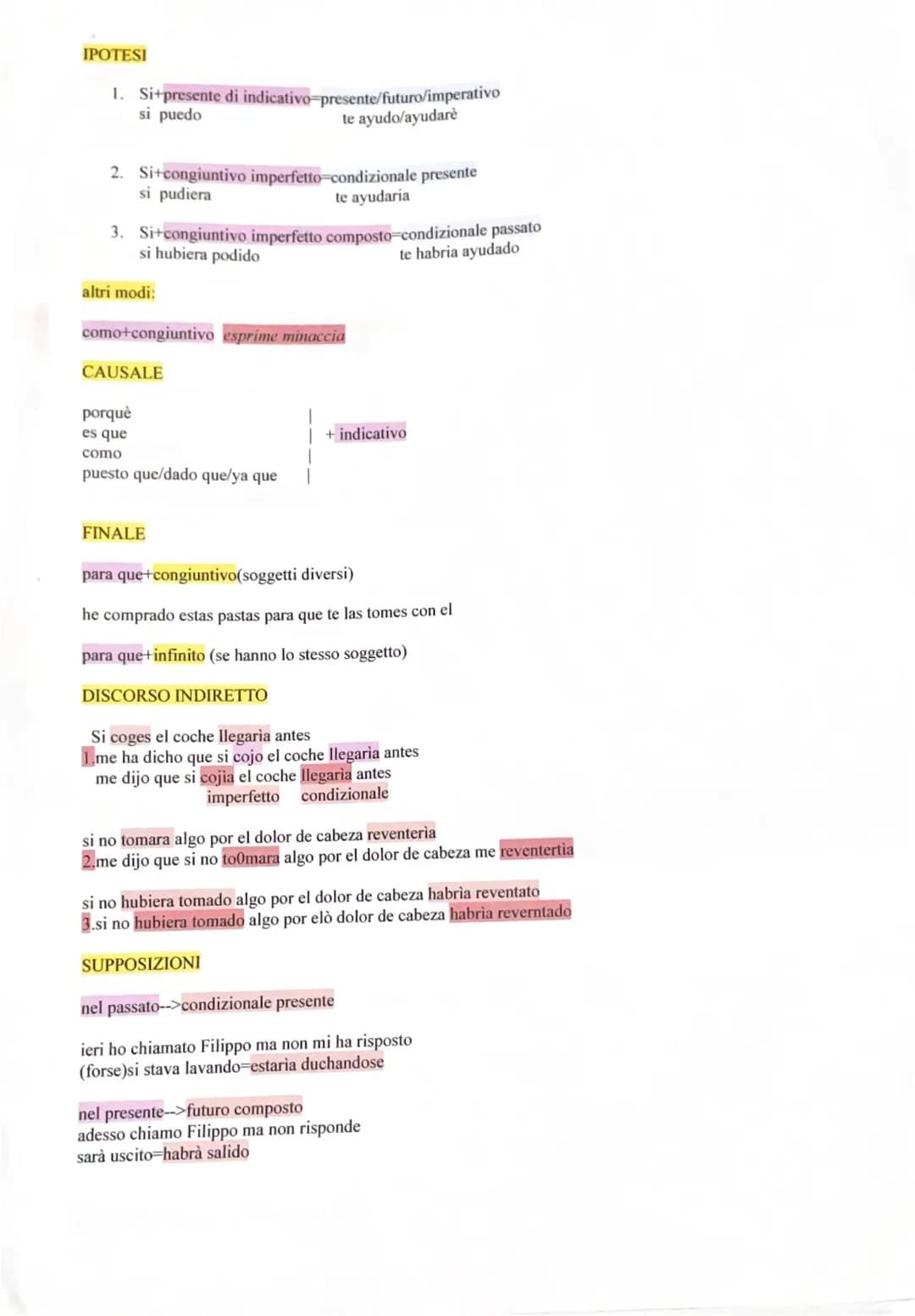 INDICATIVO O CONGIUNTIVO
PRINCIPALE
SUBORDINATA
verbo di opinione
indicativo
1.frasi interrogative
2.frasi interrogative indirette
3. verb