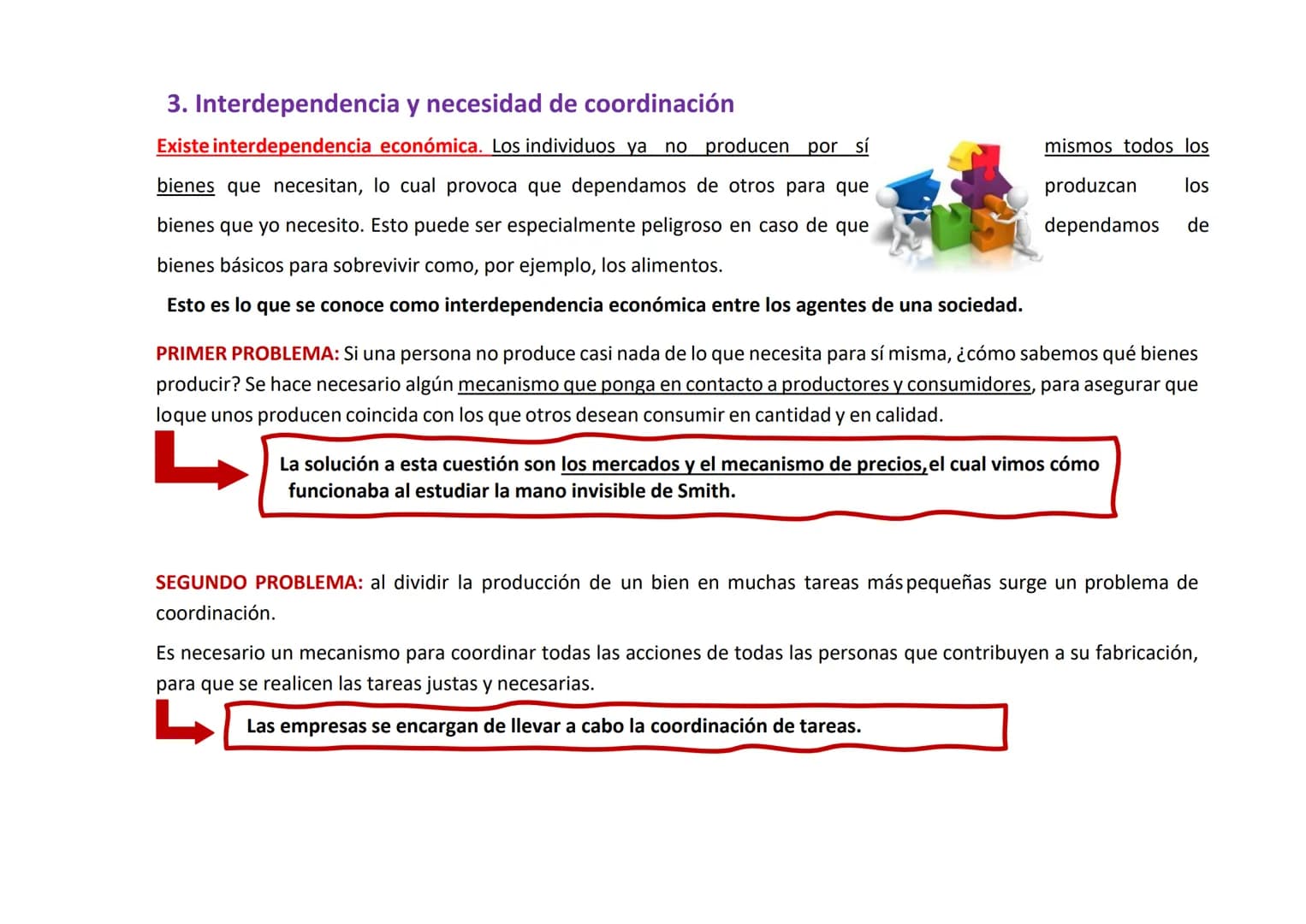 # TEMA 4. LA EMPRESA Y SUS FUNCIONES
Tema 4 - Producción y Empresa
1. La especialización y necesidad de coordinación
1.1. Consecuencias d
