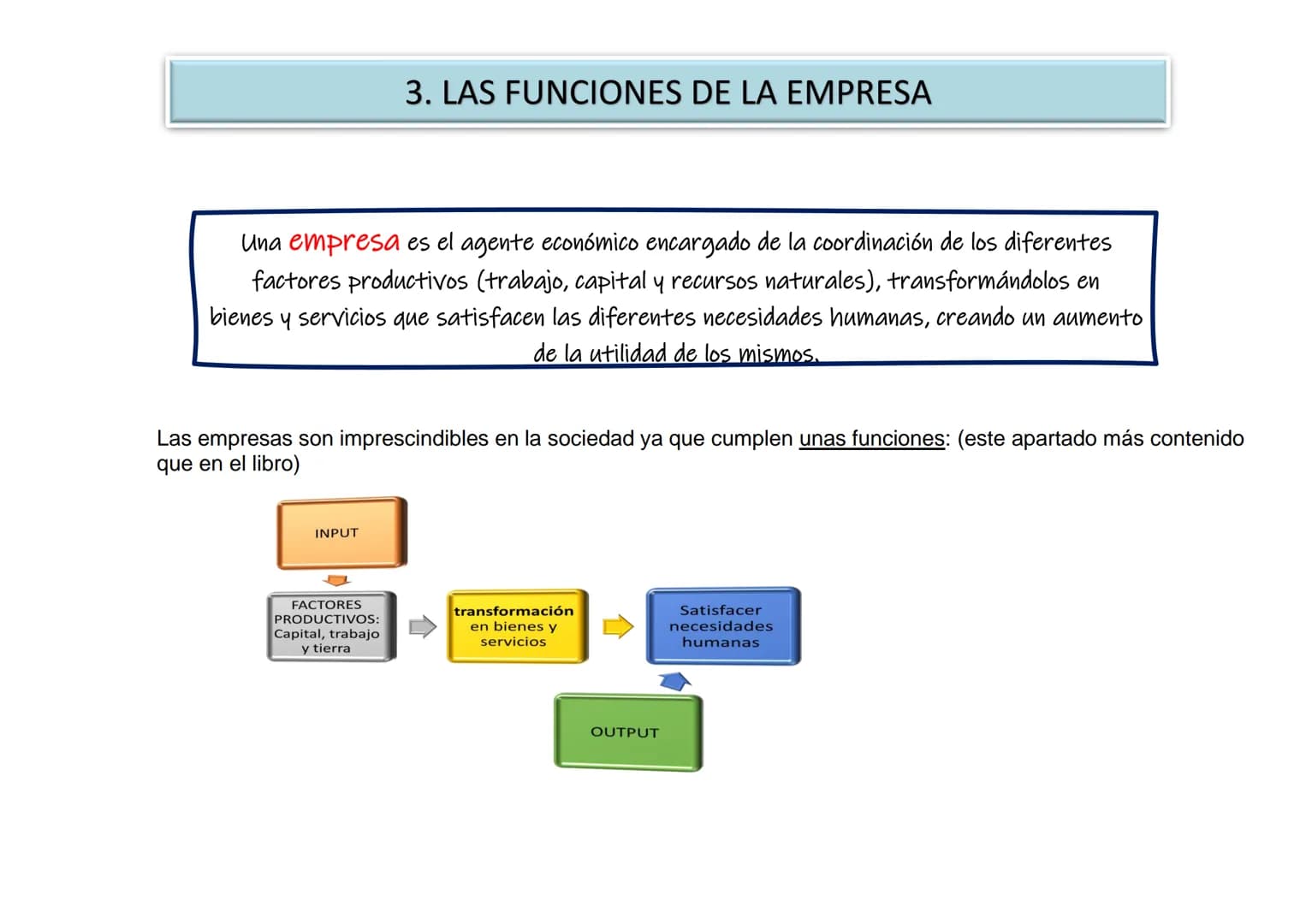 # TEMA 4. LA EMPRESA Y SUS FUNCIONES
Tema 4 - Producción y Empresa
1. La especialización y necesidad de coordinación
1.1. Consecuencias d