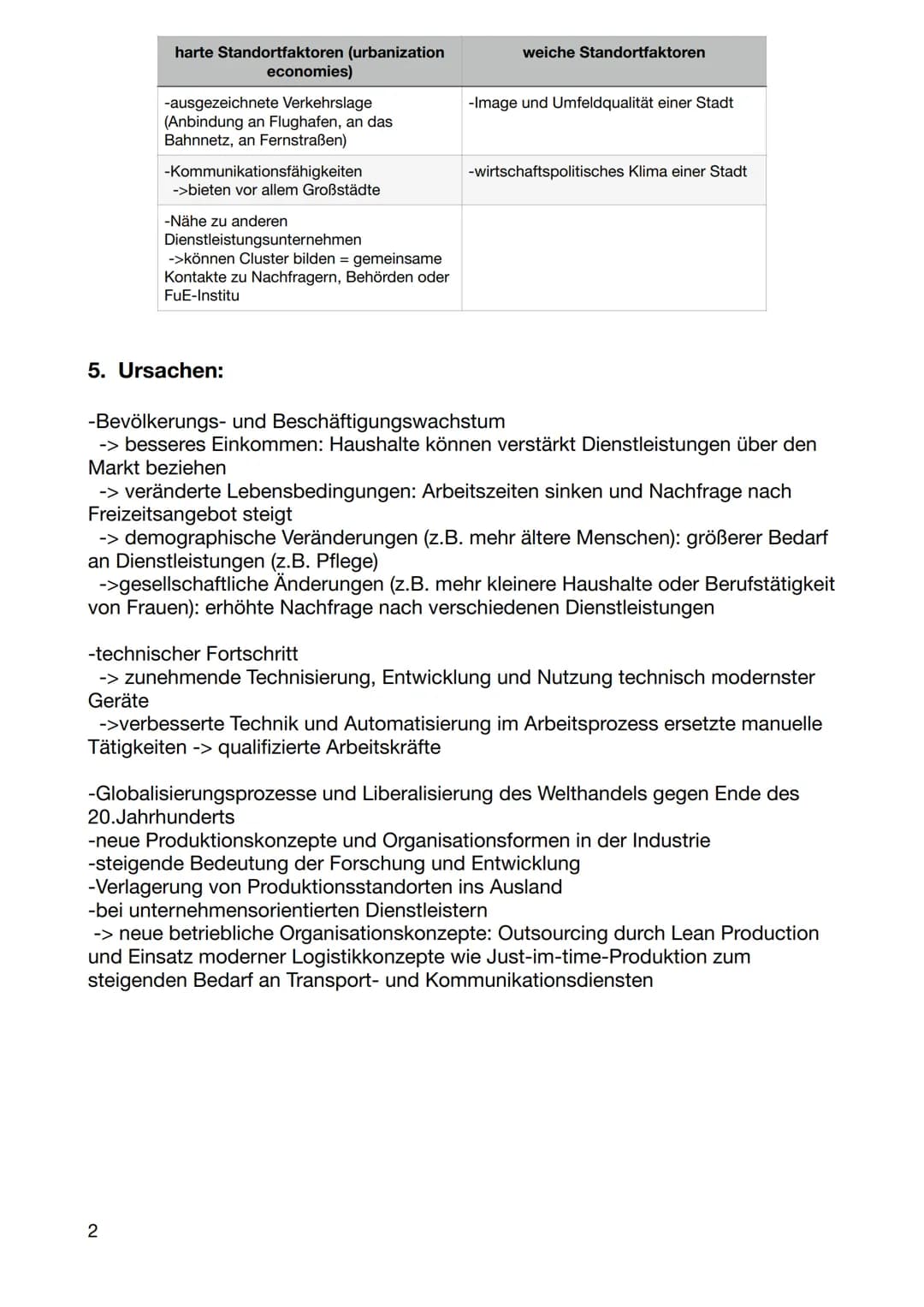 # Tertiärisierung- Zusammenfassung
1. Wirtschaftssektoren:
| primärer Sektor | sekundärer Sektor