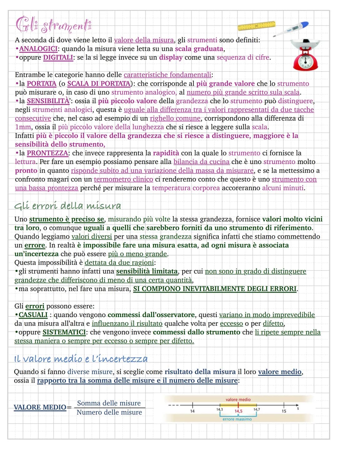 # Gli strumenti
A seconda di dove viene letto il valore della misura, gli strumenti sono definiti:
* ANALOGICI: quando la misura viene le