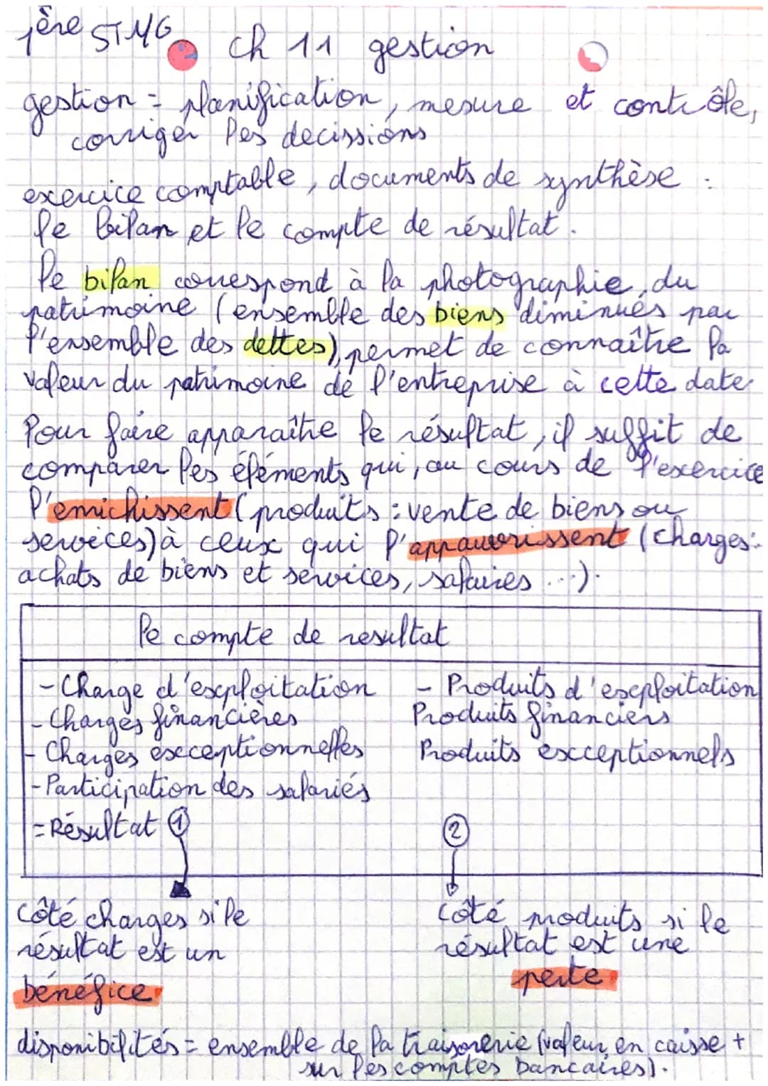 # 1ère STMG ch 11 gestion
gestion: lanification, mesure et contrôle,
corriger Pes decissions
exenice comptable, documents de synthèse :
fe