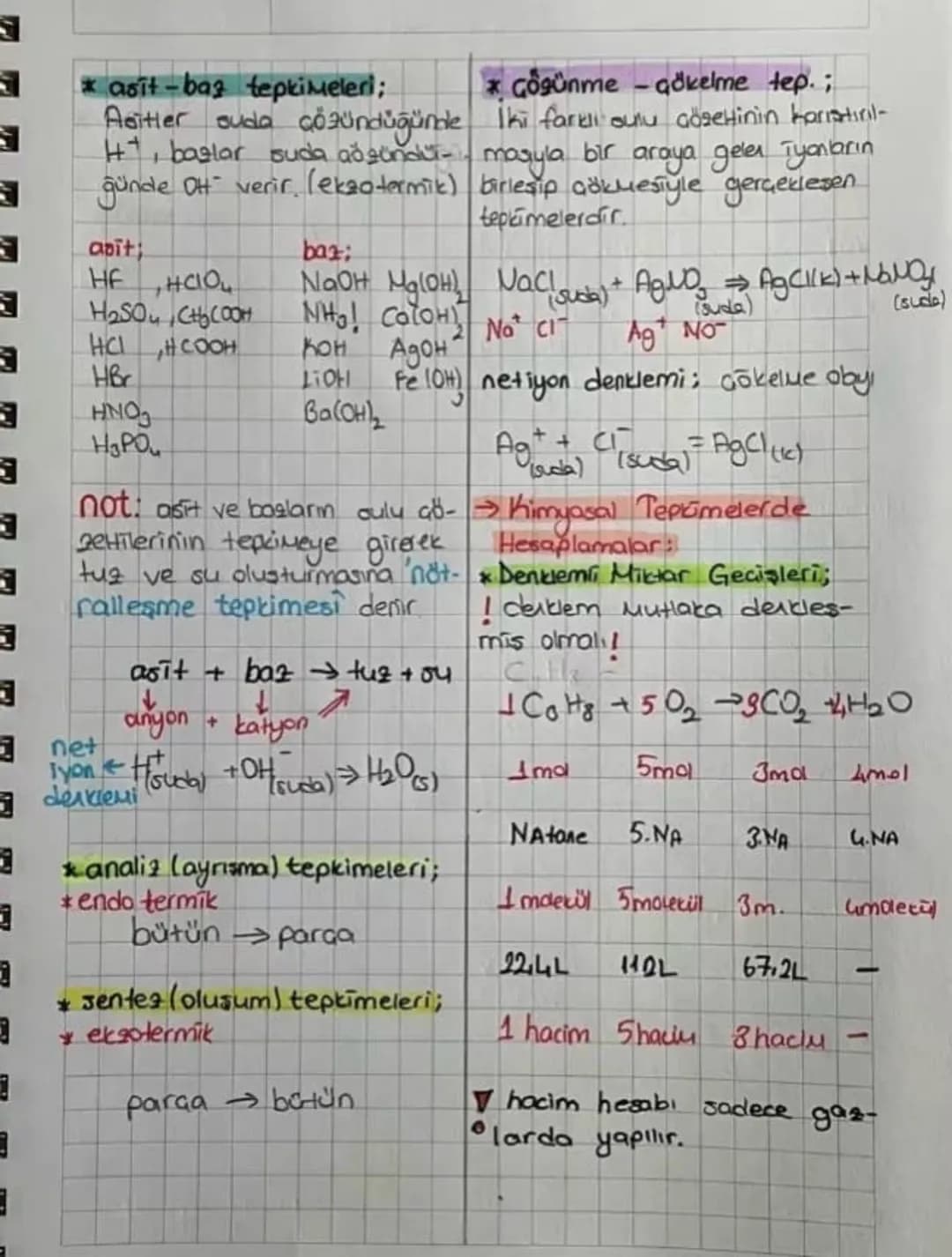 →himyasal tepkimeler:
$2H_2 + O_2 \rightarrow 2H_2O$
(g) (g) (g)
gireiler ürünler
* yanma tepkimeleri:
bir maddenin oksijen gası (02)
Ile t