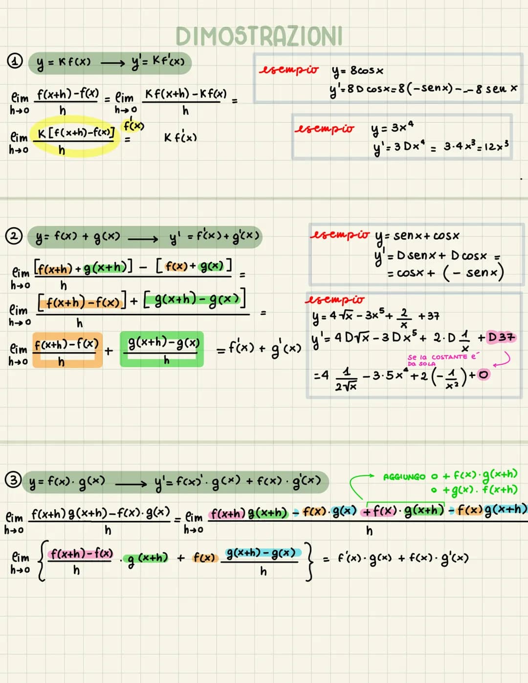 # DERIVATE
Date:
- O una FUNZIONE qualunque
- O TANGENTE in un punto
DERIVATA
IN XPQ
P
RAPPORTO INCREMENTALE
Relativo al punto xo e all