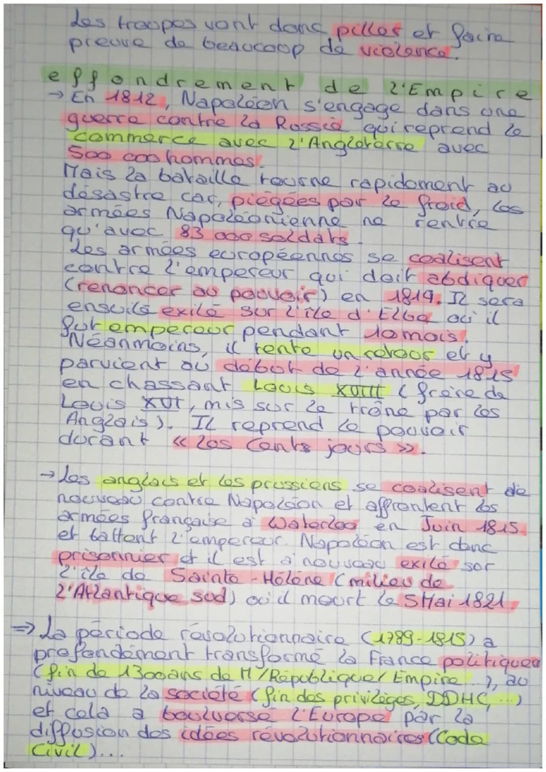 # HISTOIRE
Ordre Napoléonien (1799-1815)
Nouvel ordre politique
→Les réalisations de NB sont nombreuse
* Création des lycées pour former