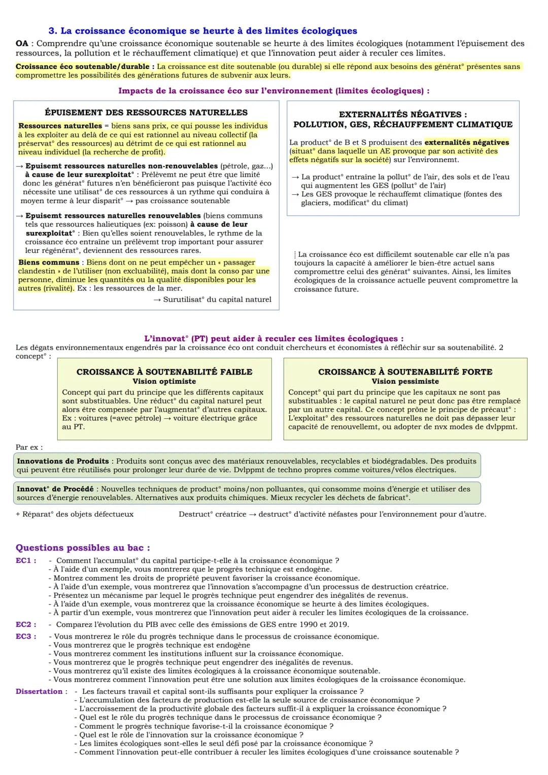 # Chapitre 1: Quels sont les sources et les défis de la croissance économique ?
OA: Comprendre le processus de croissance économique et les