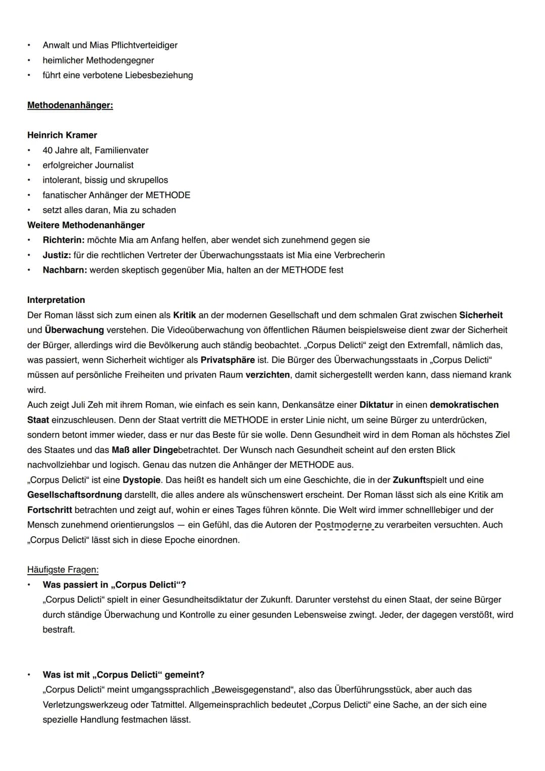 # Corpus Delicti
Der Roman „Corpus Delicti: Ein Prozess" spielt in einer Gesundheitsdiktatur der Zukunft. Darunter verstehst du einen
Staat