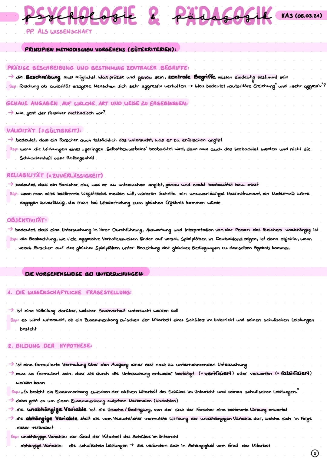 # psychologie & pädagogik KA3 (06.03.21)
PP. ALS WISSENSCHAFT
GEGENSTAND DER PSYCHOLOGIE:
Psychologie ist die Wissenschaft vom Verhalten u
