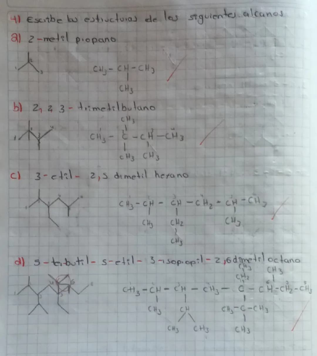 CH3
C
CH3
CH3
3,6-dimetil nonano
5
CH3
2
CH3
1- otil- 3 metil ciclohexanold S
CH3 CH3
C
CH3
CH3 CH3 CH3.
3, 4, 5, 67-pentametil nonano
3
4 C