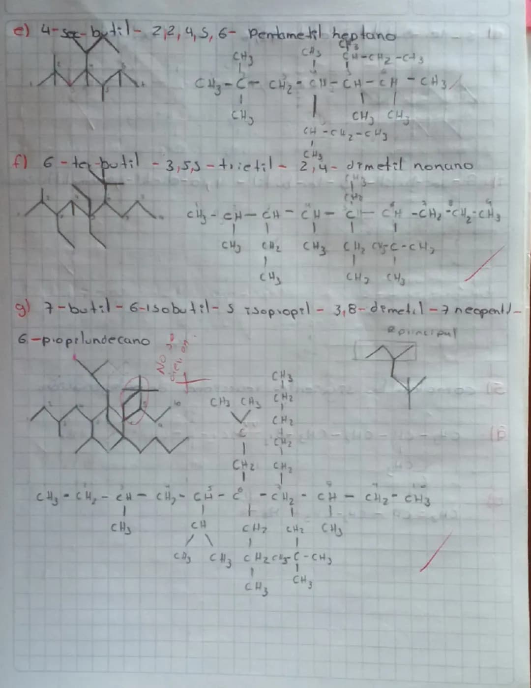 CH3
C
CH3
CH3
3,6-dimetil nonano
5
CH3
2
CH3
1- otil- 3 metil ciclohexanold S
CH3 CH3
C
CH3
CH3 CH3 CH3.
3, 4, 5, 67-pentametil nonano
3
4 C