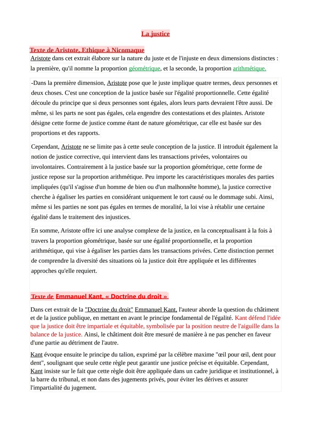 # La justice
Texte de Aristote, Ethique à Nicomaque
Aristote dans cet extrait élabore sur la nature du juste et de l'injuste en deux dimens