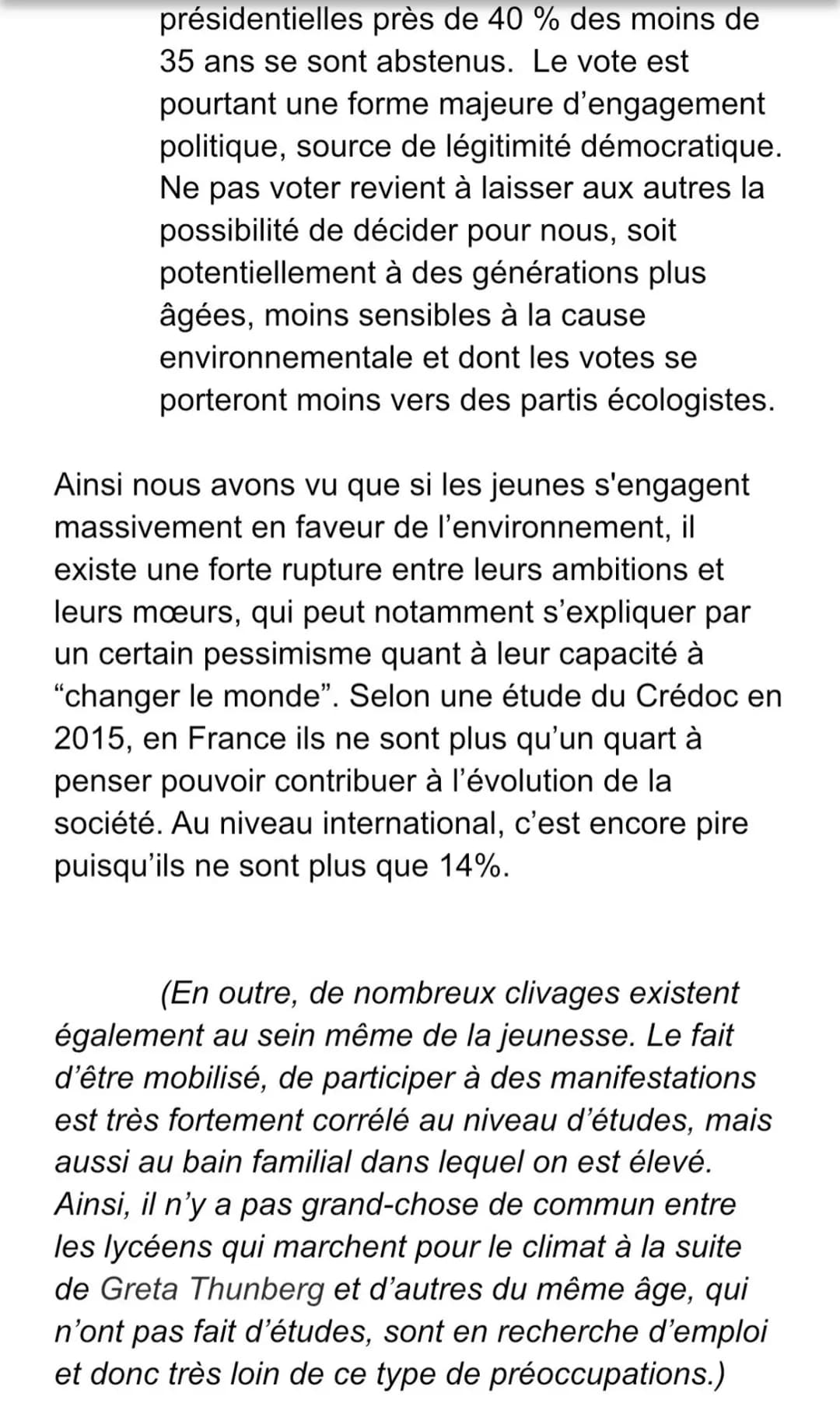 Grand oral
SES et Géopo
Comment la question de l'environnement a
poussé les jeunes à s'engager
politiquement ?
Dans quelle mesure la quest