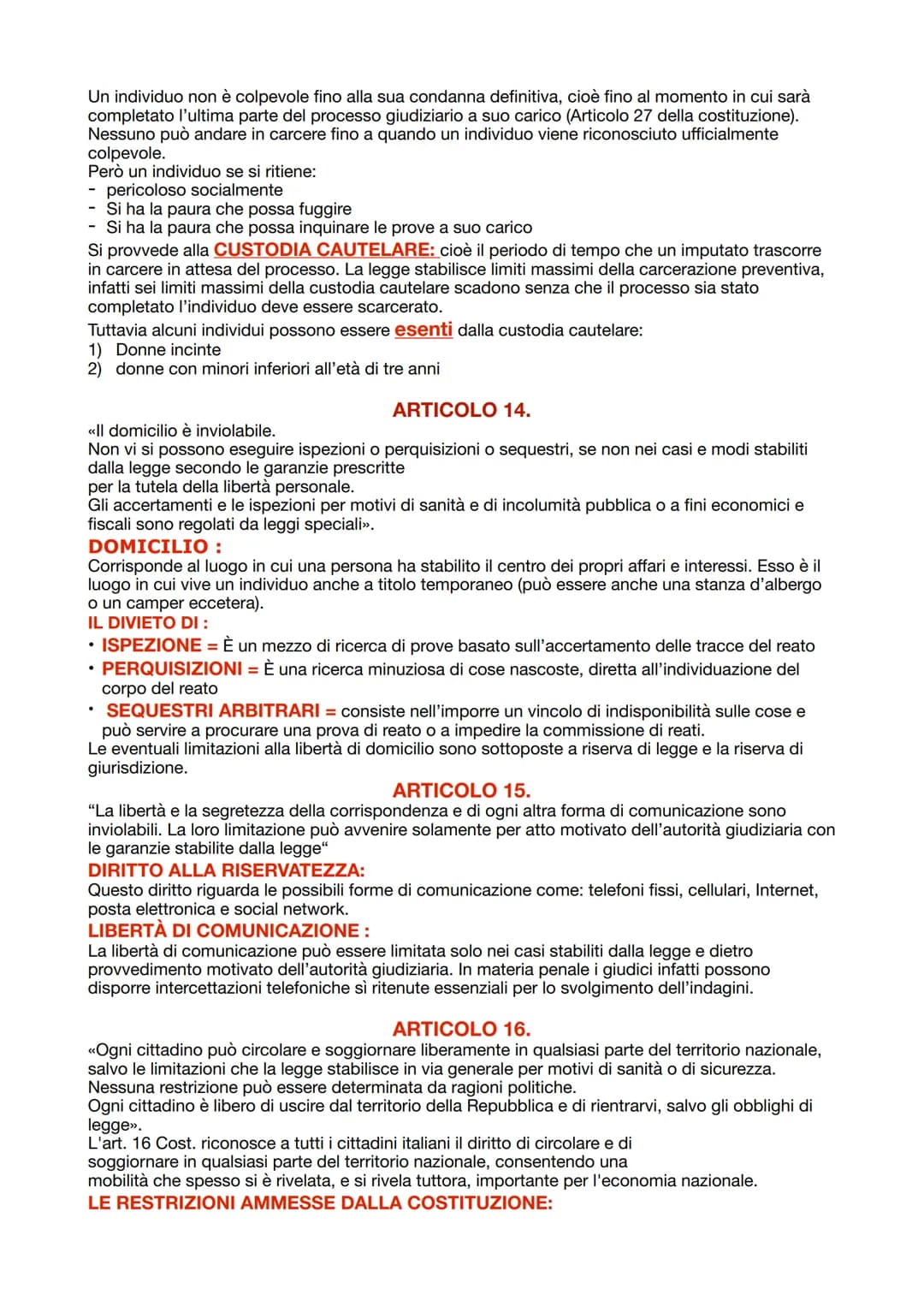 # DIRITTO
# LA COSTITUZIONE ITALIANA
La costituzione italiana è la legge fondamentale dello Stato. Essa fu pronta nell'arco di un anno e
me
