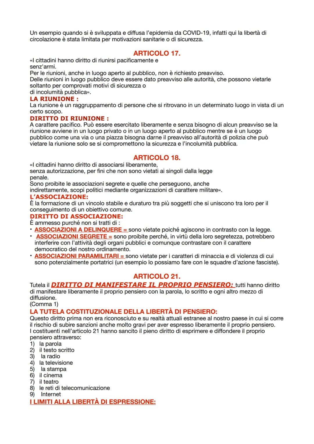 # DIRITTO
# LA COSTITUZIONE ITALIANA
La costituzione italiana è la legge fondamentale dello Stato. Essa fu pronta nell'arco di un anno e
me
