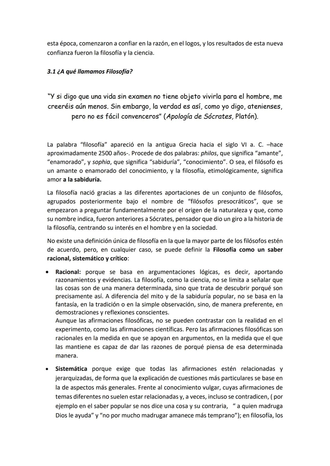 # TEMA 1: NACIMIENTO, HISTORIA, SENTIDO Y NECESIDAD DE LA FILOSOFÍA
1. INTRODUCCIÓN
El ser humano desde que existe, vive en un mundo ya da