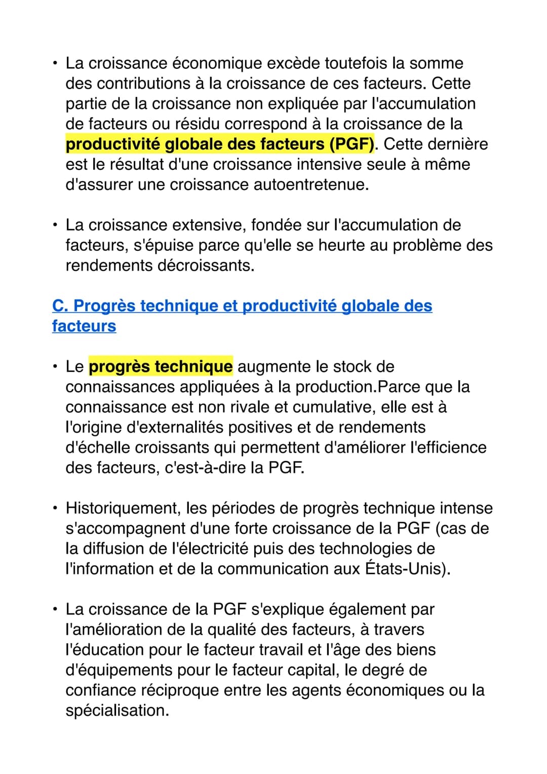 # QUELS SONT LES SOURCES ET LES DÉFIS DE LA
CROISSANCE ÉCONOMIQUE ?
1. Qu'est-ce que la croissance économique
et quelles sont ses sources?
