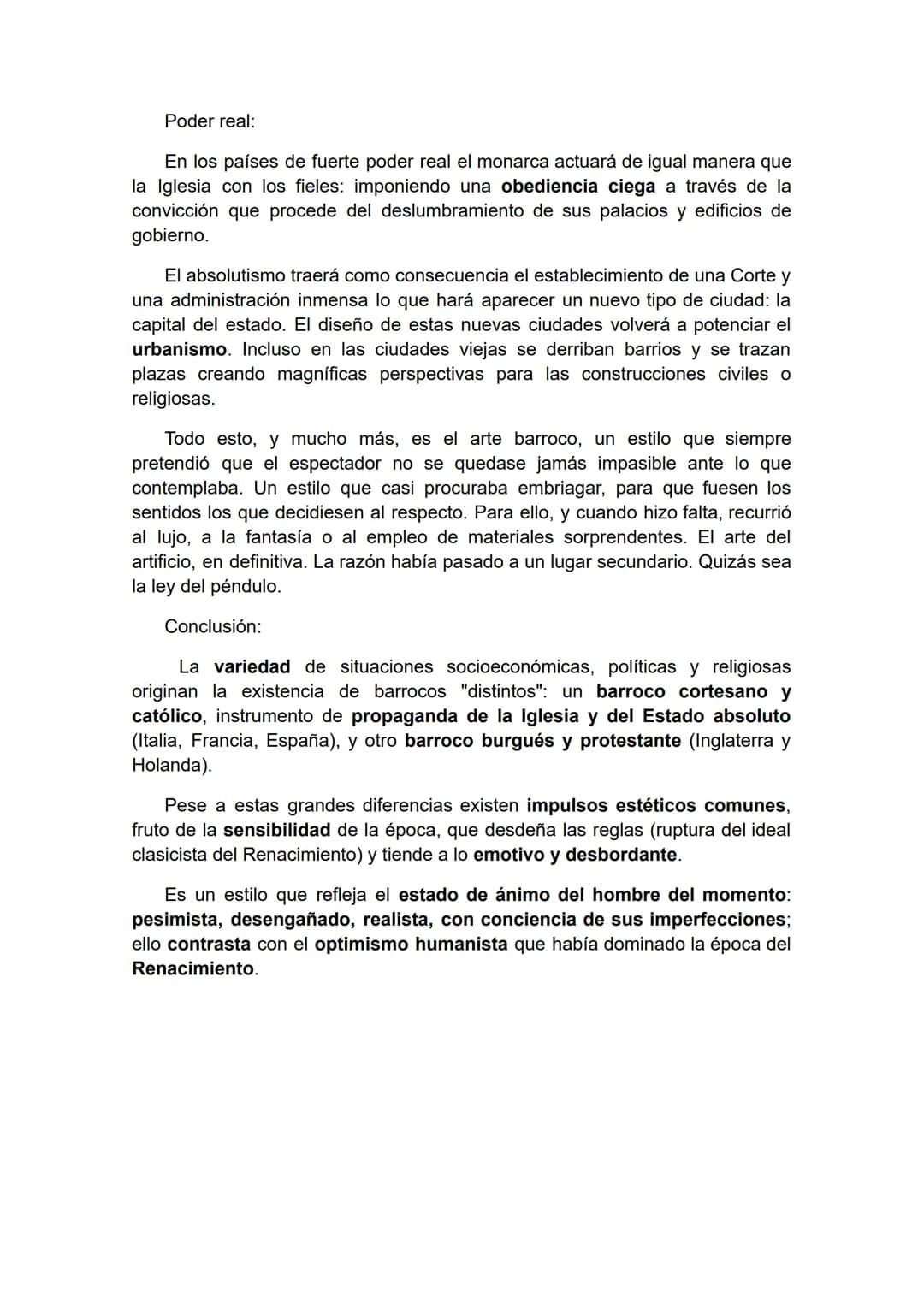 BARROCO # CONTEXTO HISTÓRICO
El término "barroco" fue usado con un sentido despectivo, para subrayar
el exceso de énfasis y abundancia de o