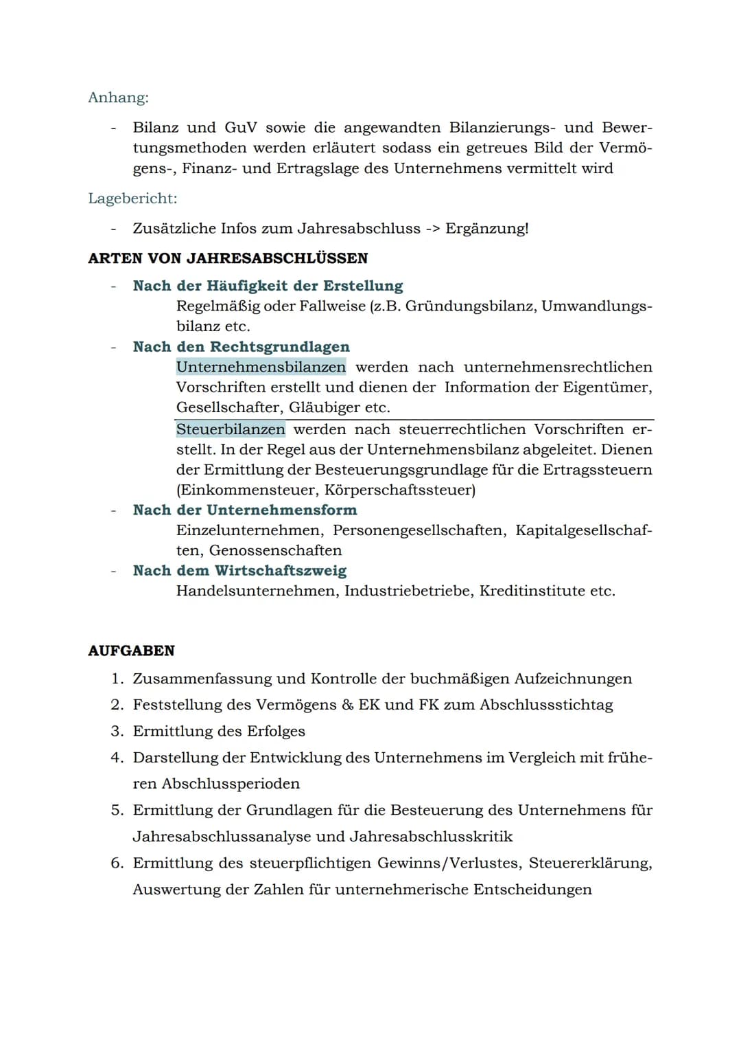 # Der Jahresabschluss
GRUNDLAGEN
Unter der Aufstellung des Jahresabschlusses versteht man die Gesamtheit
der Tätigkeiten, die unter Beacht