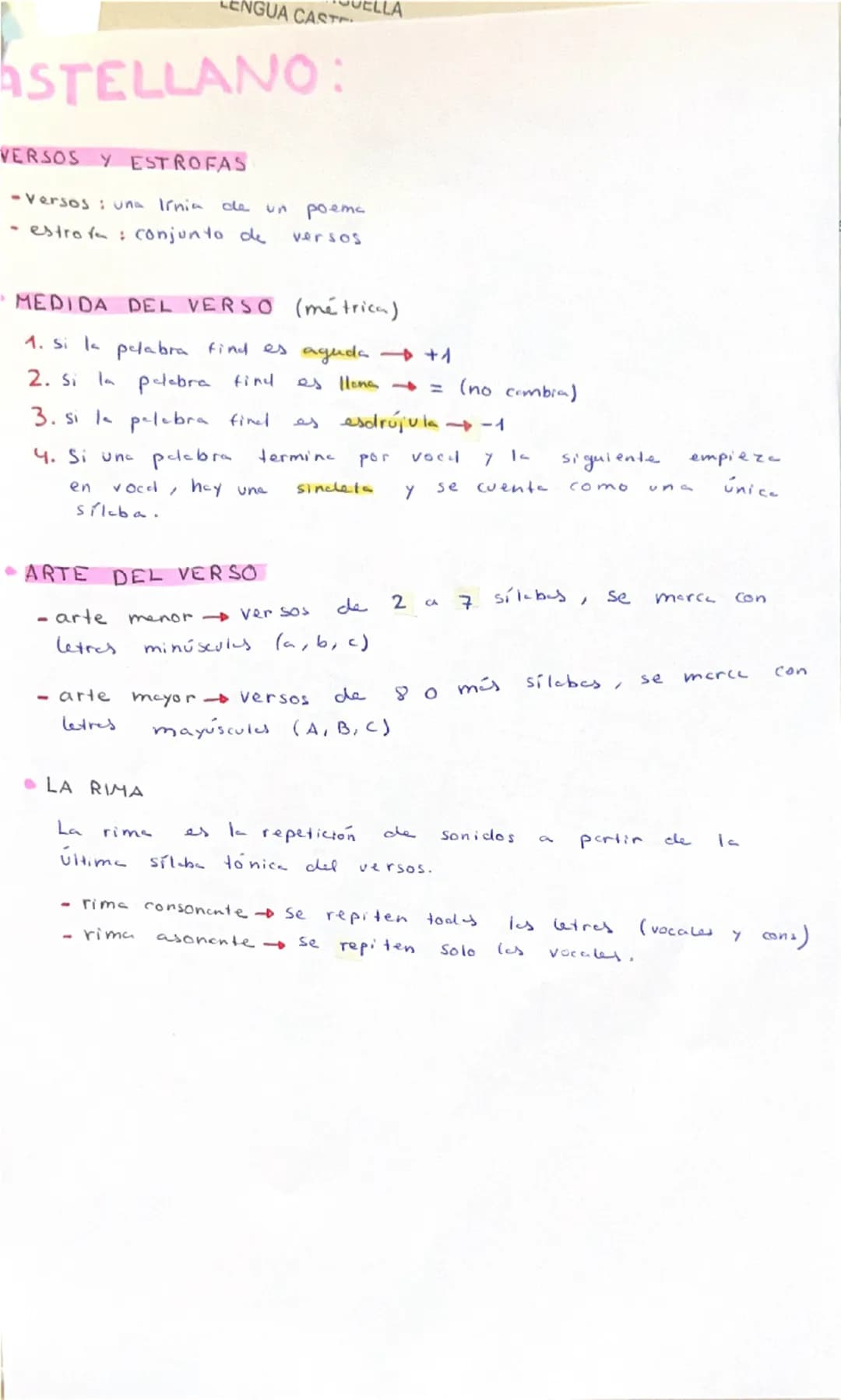 Claudia
LENGUA Y LITERATURA CASTELLANA
4º ESO
REPASO: LA POESÍA. MÉTRICA Y RIMA
Una línea de un poema se denomina...eras....... Un conjun