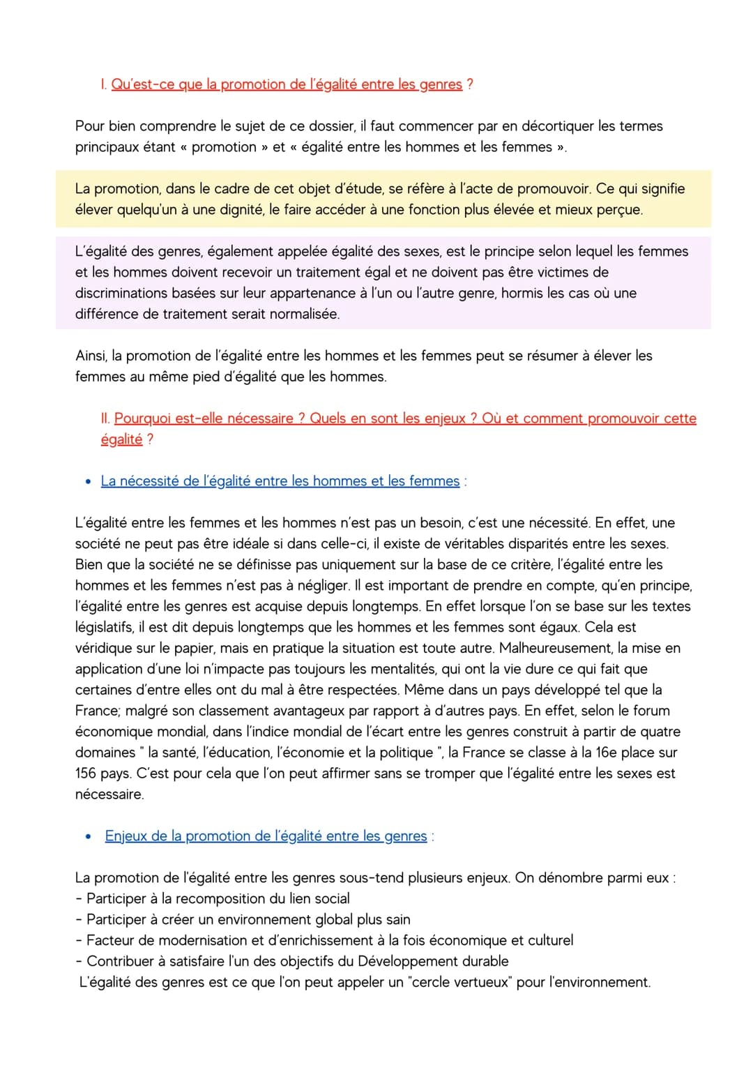 # L'EGALITÉ EST
NOTRE
RESPONSABILITÉ À
TOUS!
L'égalité est le
combat de toute
une vie
66
LA PROMOTION DE L'EGALITE ENTRE LES
FEMMES ET LE