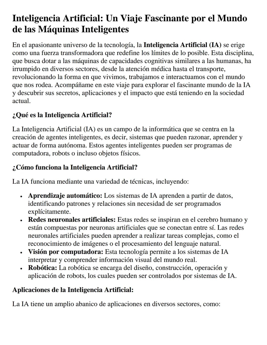 # Inteligencia Artificial: Un Viaje Fascinante por el Mundo
de las Máquinas Inteligentes
En el apasionante universo de la tecnología, la In