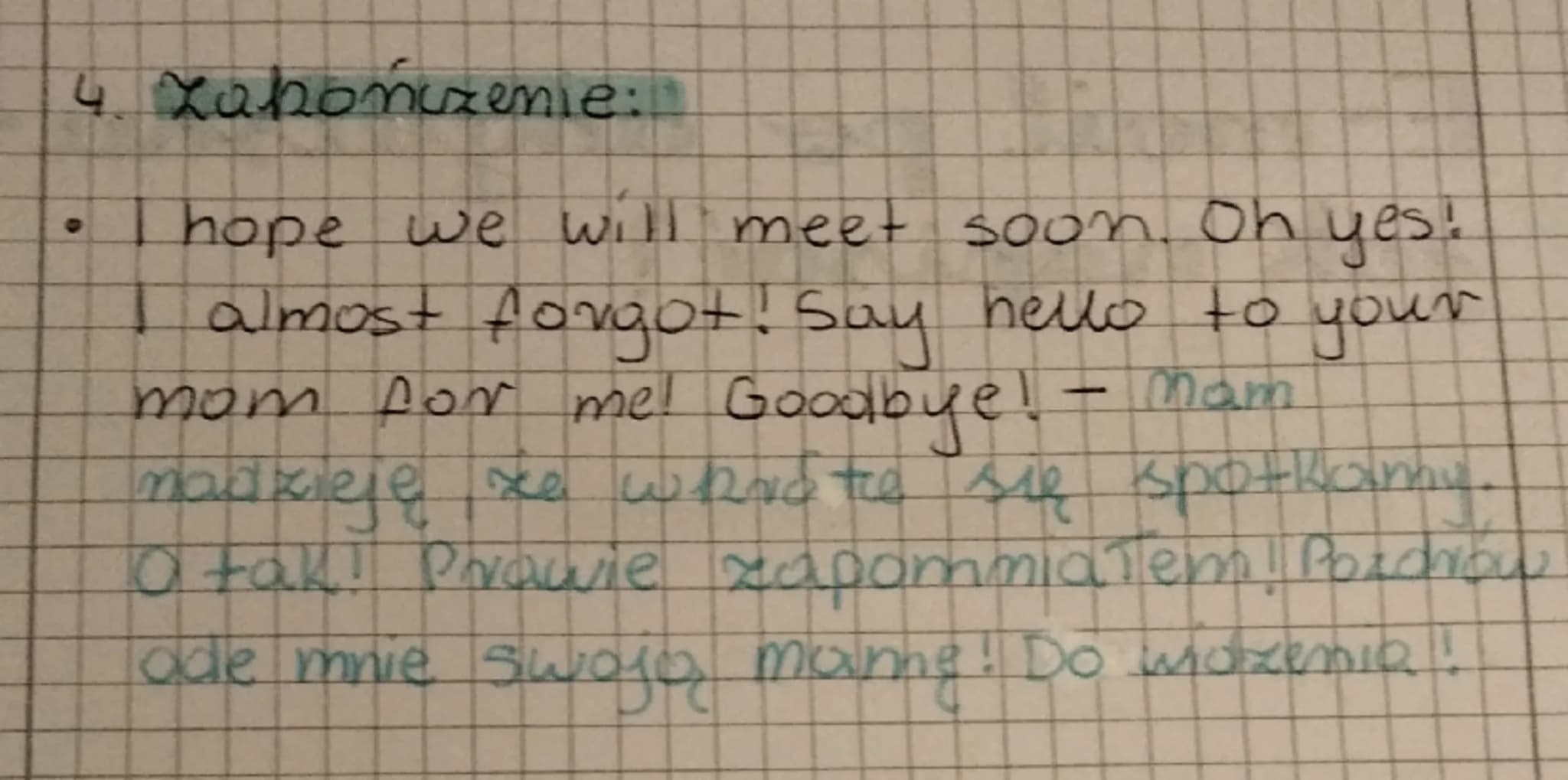E-mail po angielsku-
jak napisać?
1. Zwrot do adresata:
* Hey/Hi/Hello! - cresc
* Dear mom - droga mamo
2. Wstęp:
* I haven't writte