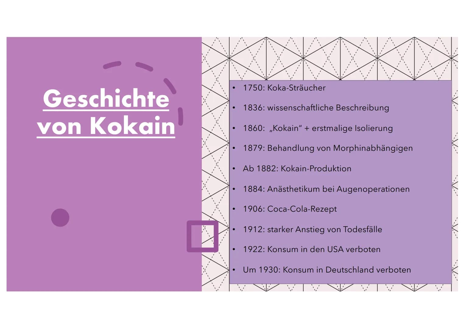 Kokain Gliederung
• Was ist Kokain?
Geschichte von Kokain
•
Anbau & Verarbeitung
Welche Auswirkungen/Wirkungen hat Kokain auf
den Mensch