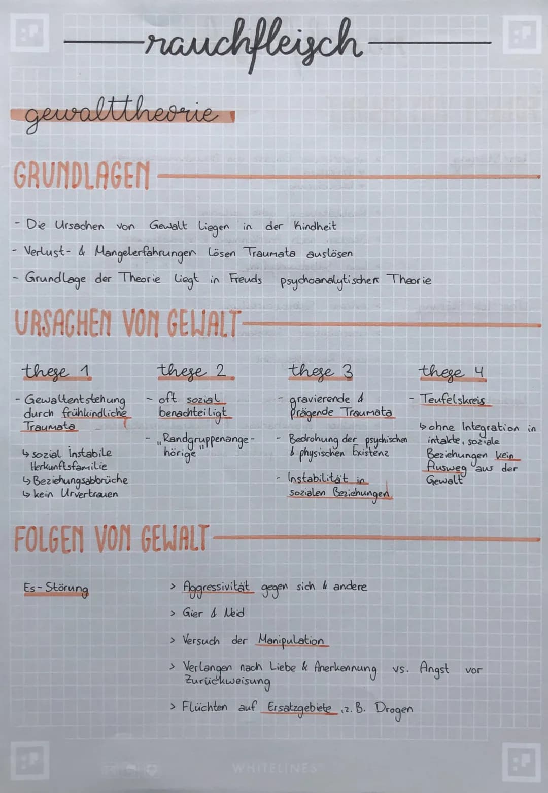 - rauchfleisch
gewalttheorie
GRUNDLAGEN
- Die Ursachen von Gewalt Liegen in der Kindheit
- Verlust- & Mangelerfahrungen Lösen Traumata au