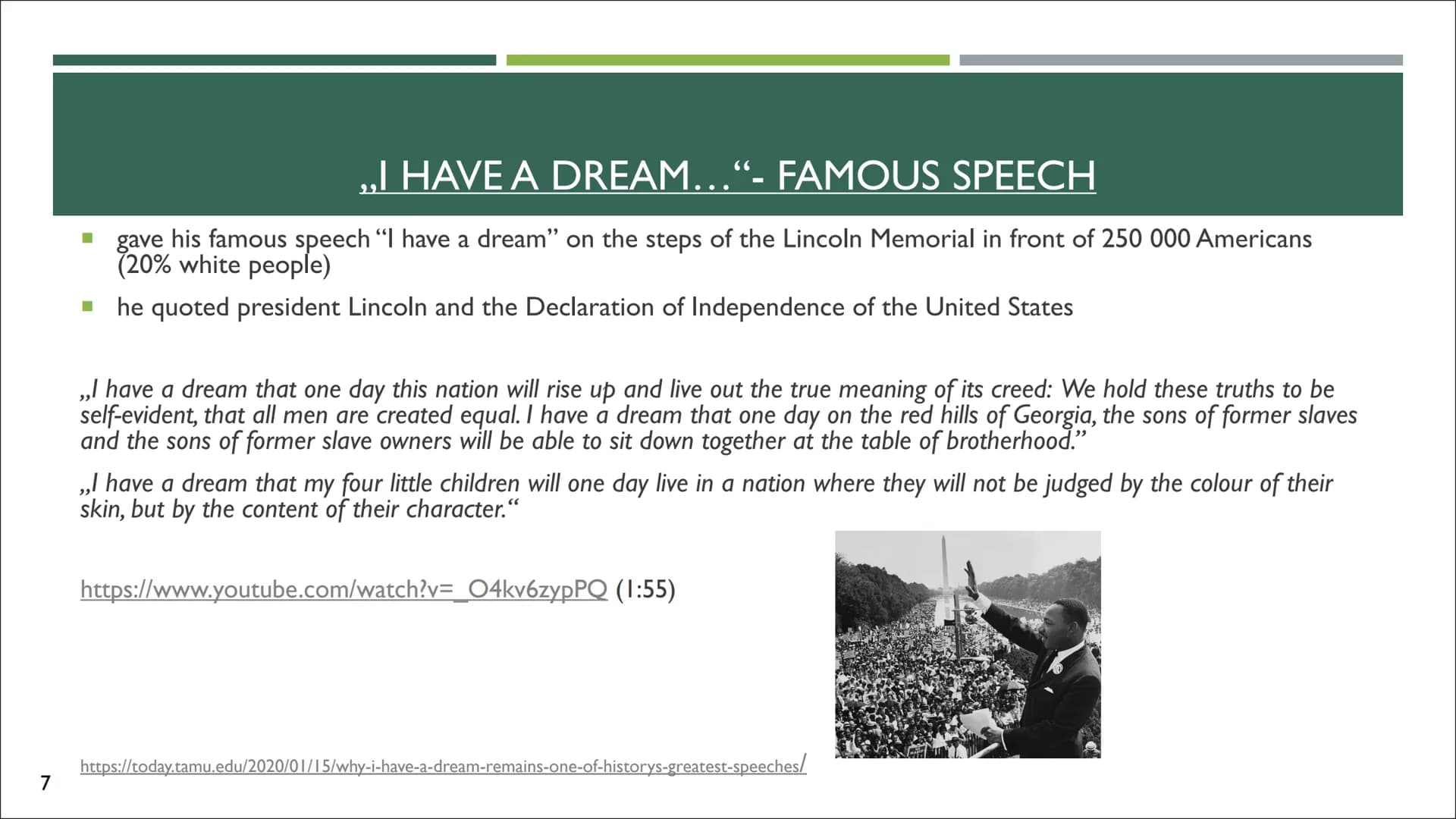 # MARTIN LUTHER KING
A PRESENTATION BY...
BAKERMAT
VANDAAG
Deliciase
RECORDS
https://www.youtube.com/watch?v=PFJeoGu_e8E
https://uploa