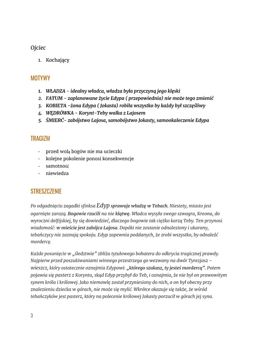 # KRÓL EDYP
epoka: starożytność (430-425 p.n.e) autor: sofokles miejsce akcji:Teby czas
akcji: jeden dzień gatunek: tragedia
GENEZA
Jak w