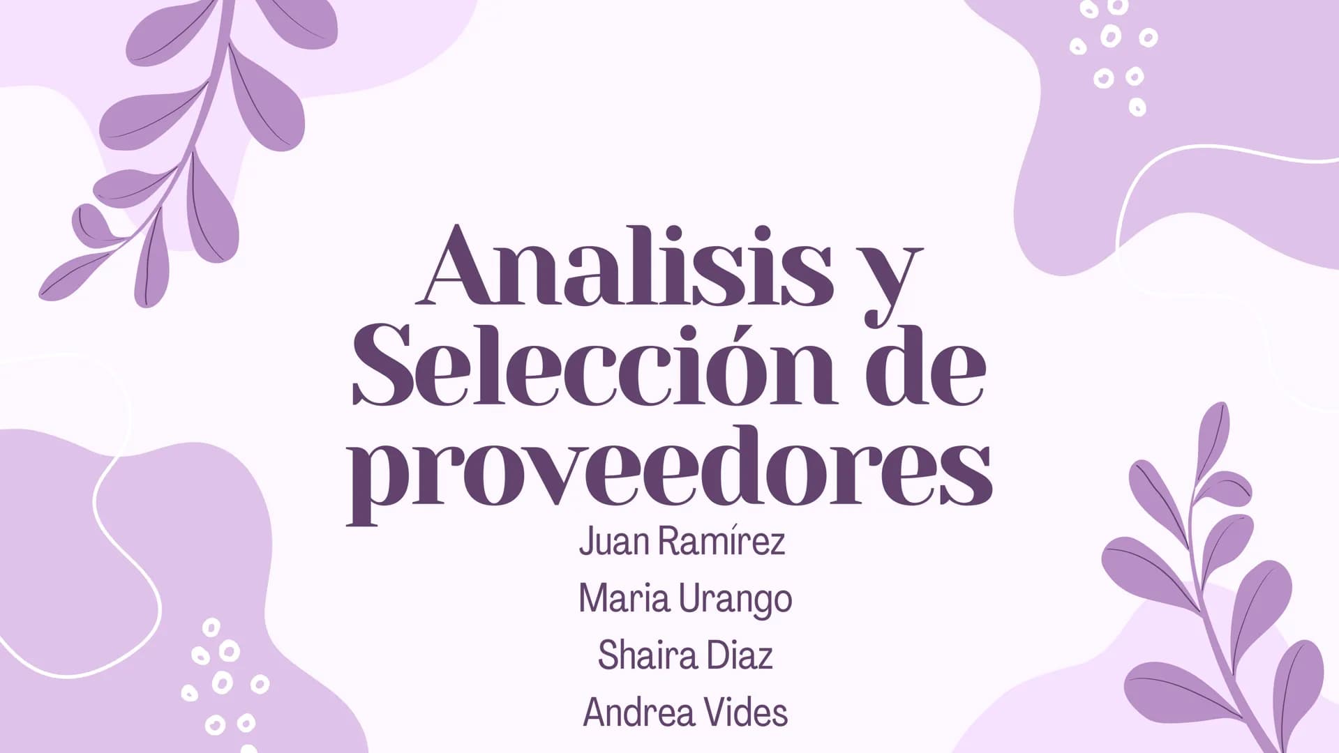 # Analisis y
# Selección de
# proveedores
Juan Ramírez
Maria Urango
Shaira Diaz
Andrea Vides FACOL
Es una marca colombiana enfocada en l
