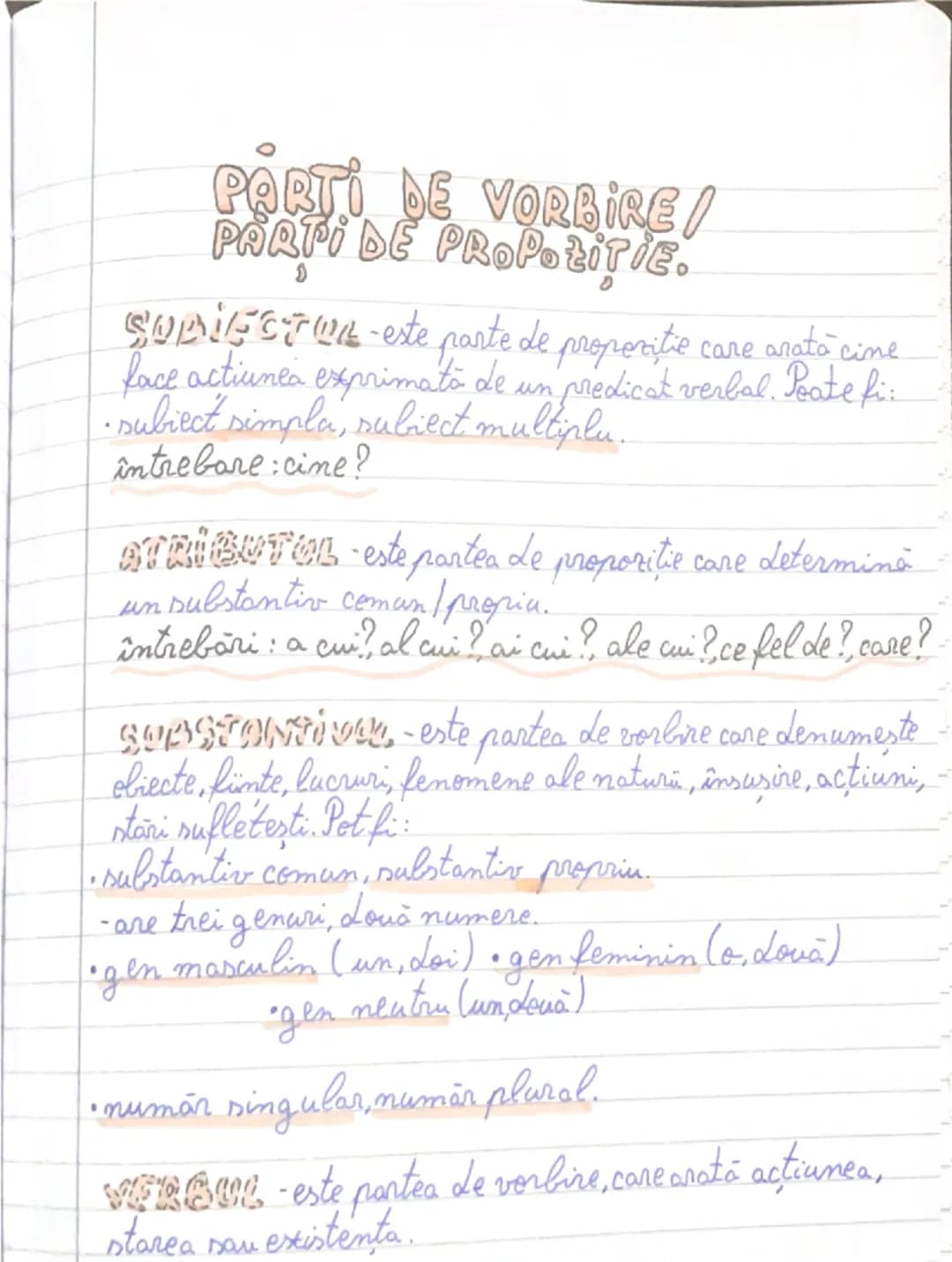 # PARTI DE VORBIRE/
# PARTI DE PROPOZIŢIE.
SUPIESTA este parte de propozitie care arată cine
lace actiunea exprimată de un predicat verbal.
