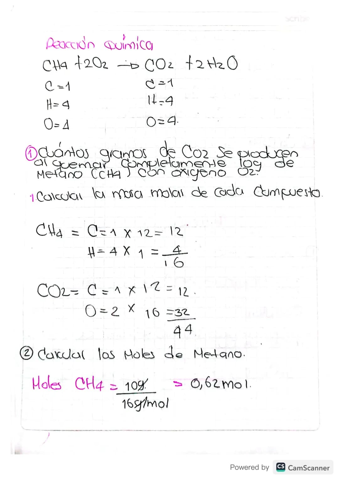 Scribe
HNO3= H=1x1
1
1
N=1 x 14 = 14
0=3X16
48
63
Calculo de Mol a Mol
5) Rempluzar los datos de la fórmula de
Porcentaje dex, siendo x e
