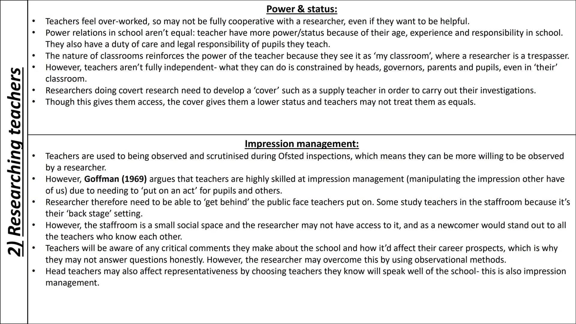 <p>When conducting research on pupils within an educational context, it is important to consider the power dynamics, ability and understand