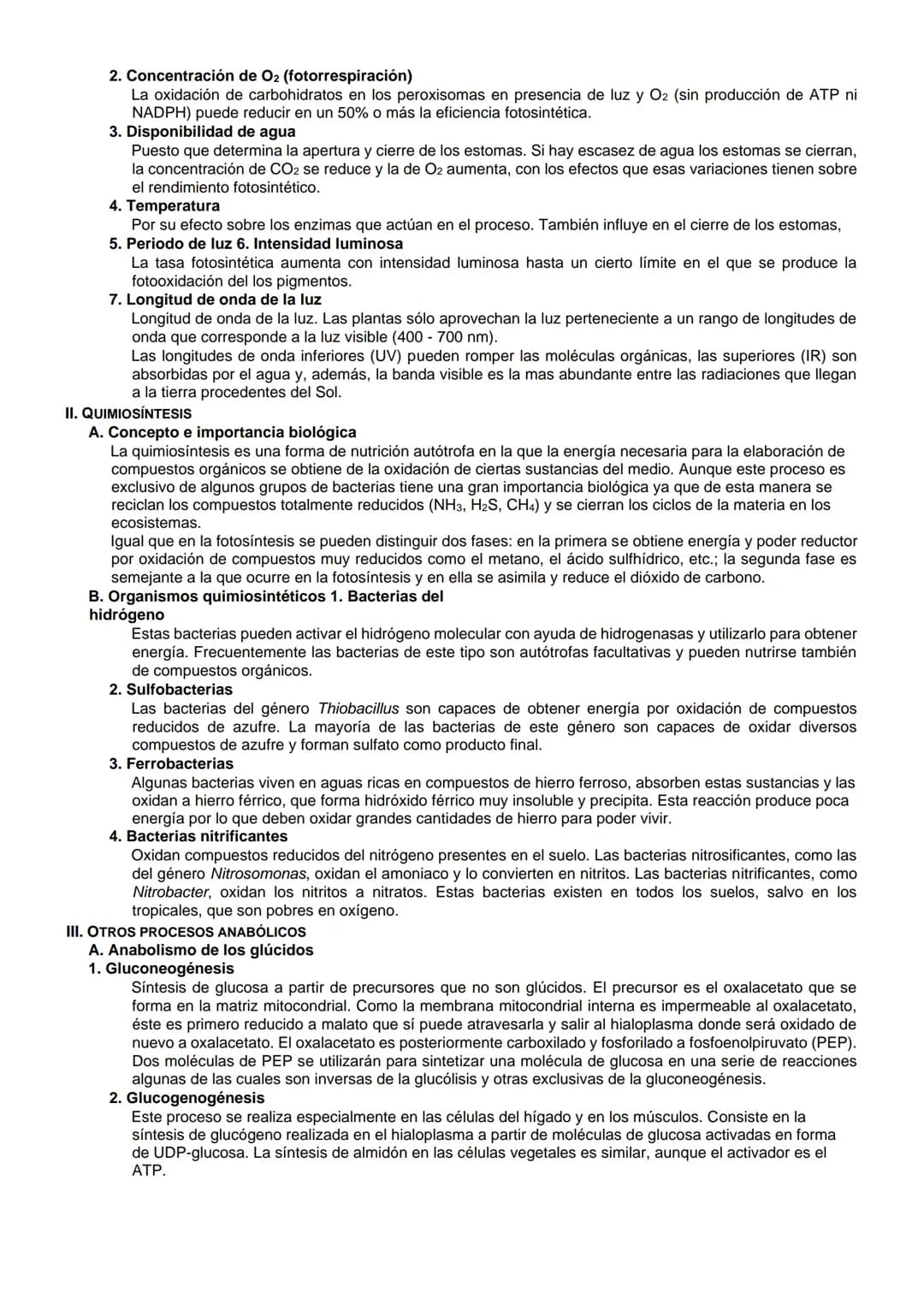 # ANABOLISMO, FOTOSÍNTESIS Y QUIMIOSÍNTESIS
I. FOTOSÍNTESIS
A. Concepto e importancia biológica
Proceso mediante el cual ciertos organismos