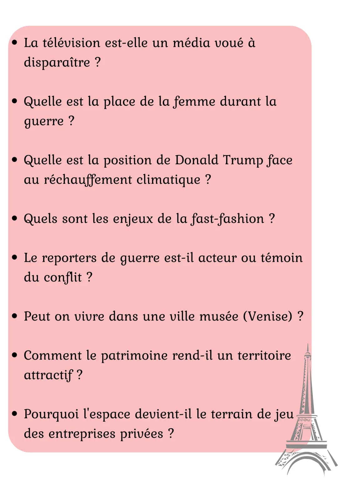 # Série générale
14 sujets pour le Grand Oral
en HGGSP - La télévision est-elle un média voué à
disparaître ?
- Quelle est la place de la f