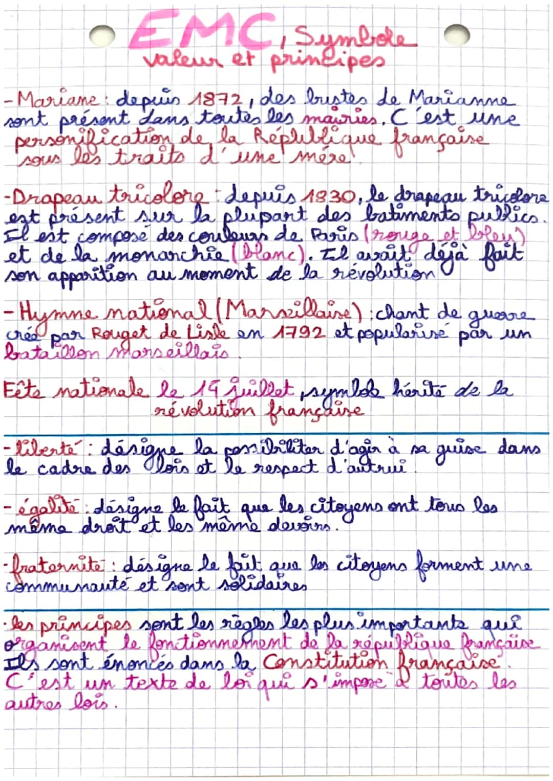 # EMC, symbole
valeur et principes
- Mariane: depuis 1872, des bristes de Marianne
sont présent dans toutes les mairies. C'est une
personif